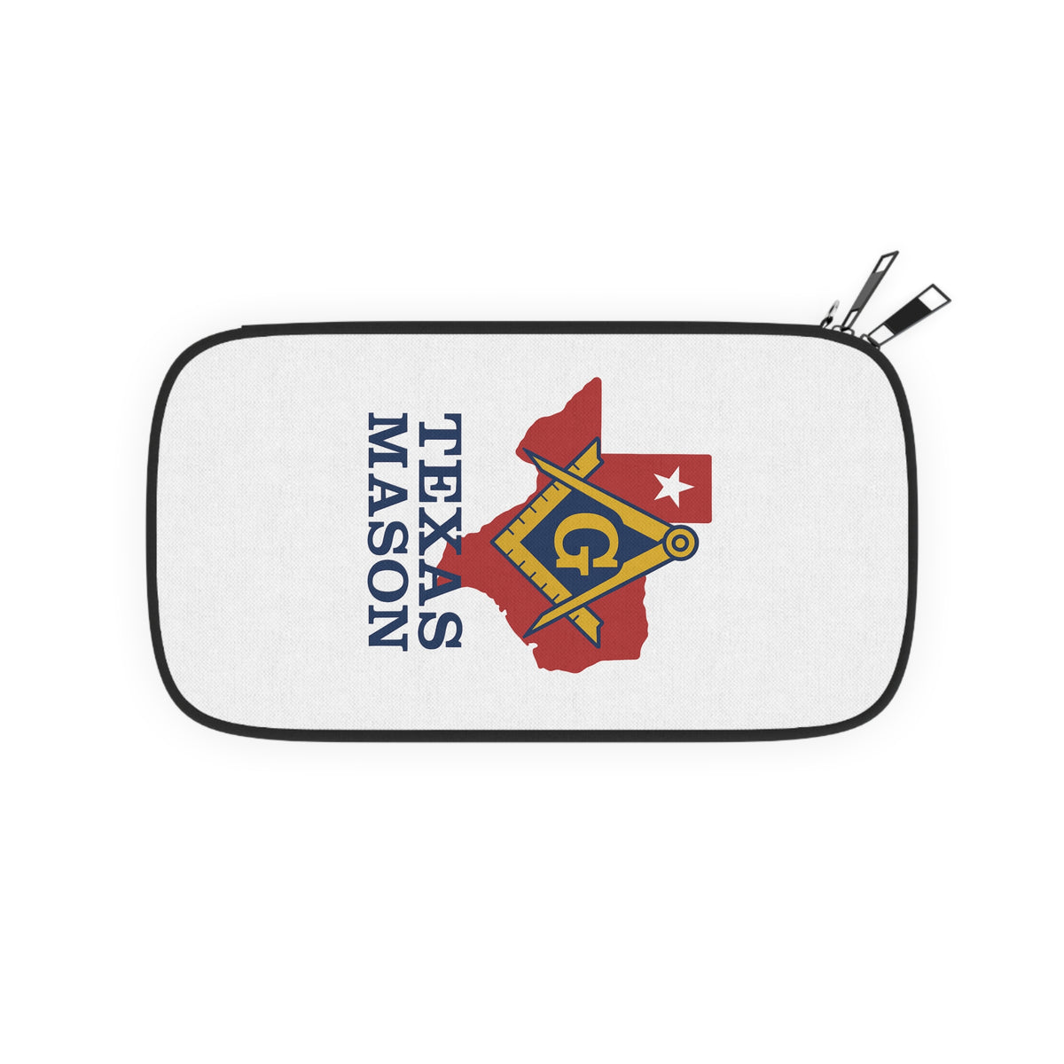 Master Mason Blue Lodge Passport Wallet - White Texas Mason With Shoulder & Wrist Strap - Bricks Masons