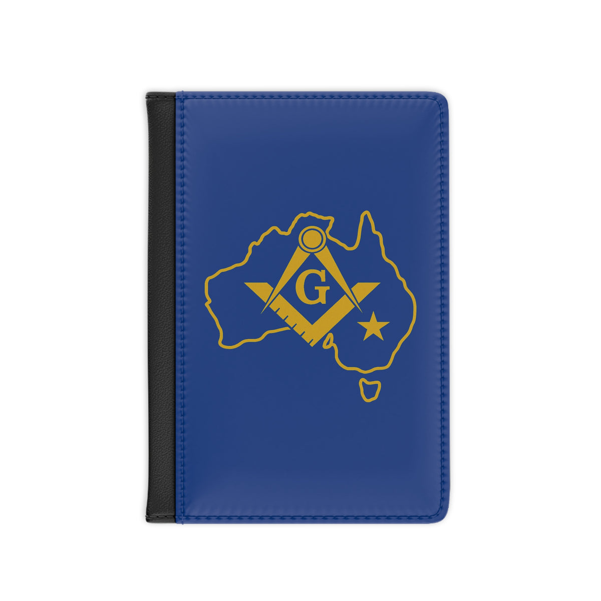 Master Mason Blue Lodge Australia Jurisdiction Passport Cover - Blue PU Leather - Bricks Masons