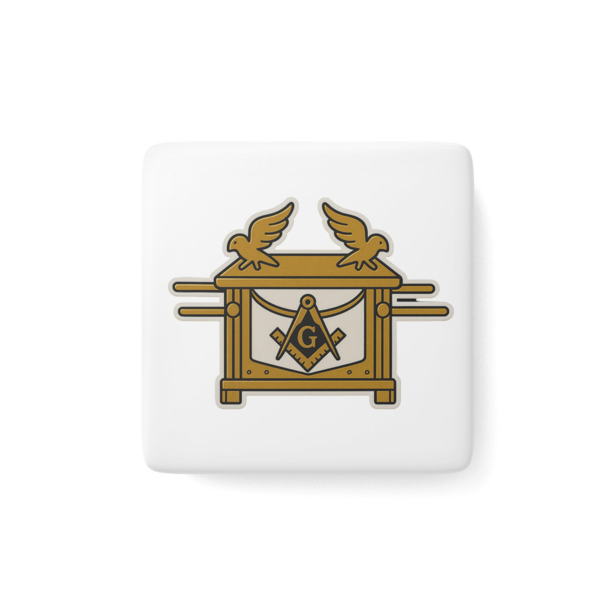 Master Mason Blue Lodge Magnet - Porcelain With Magnet - Bricks Masons