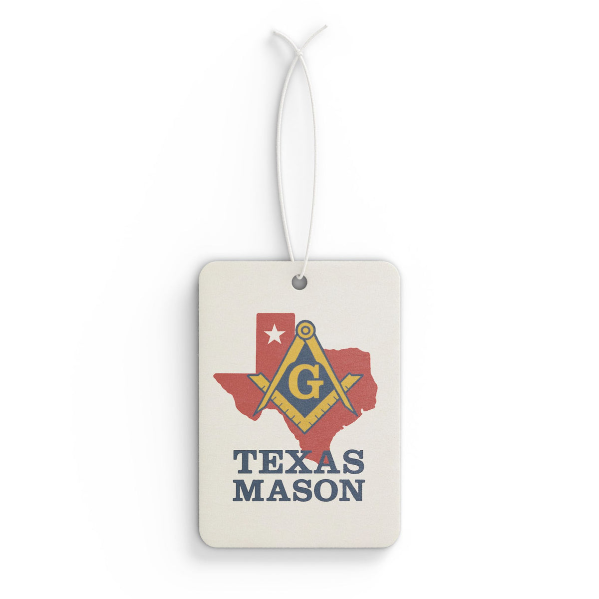 Master Mason Blue Lodge Car Air Freshener - Texas Mason Square & Compass G - Bricks Masons