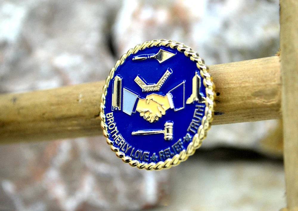 Blue Lodge Lapel Pin - Grip Tools - Bricks Masons