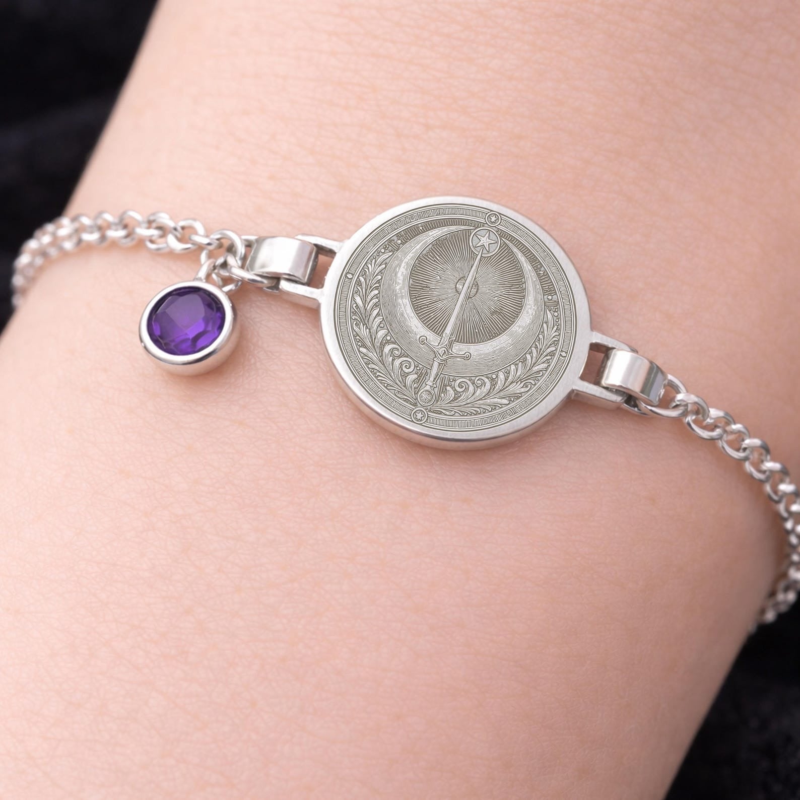 Masonic Bracelet - Shriners Crescent Sword - Bricks Masons