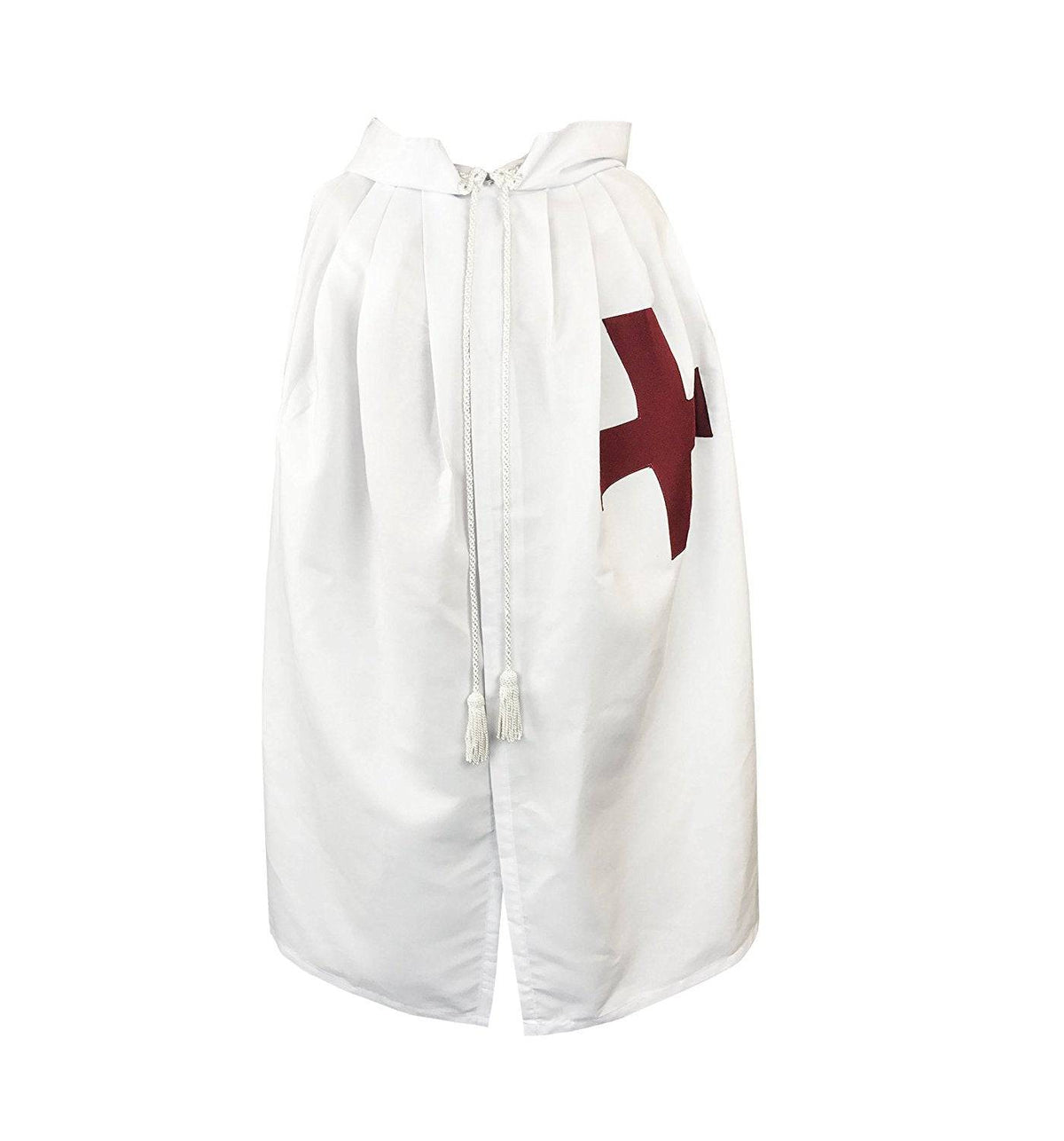 Knights Templar English Regulation Mantle - White with Maroon Cross - Bricks Masons