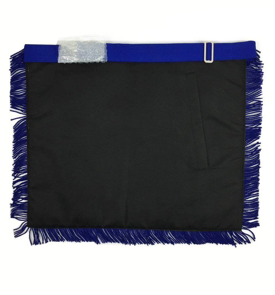 Master Mason Blue Lodge Apron - Royal Blue with Blue Fringe Tassels - Bricks Masons