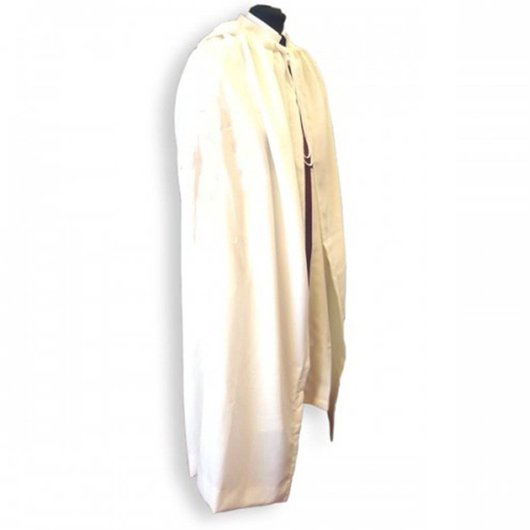 St. Thomas of Acon Mantle - Cotton & Wool Fabric with Maroon Cross - Bricks Masons