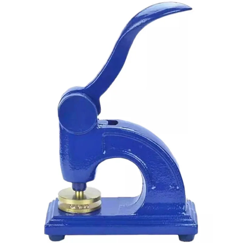The Order Of Saint Lazarus Long Reach Seal Press - Heavy Embossed Stamp Blue Color Customizable - Bricks Masons