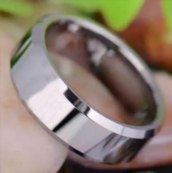 Grand Master Blue Lodge Ring - Silver Beveled Tungsten - Bricks Masons