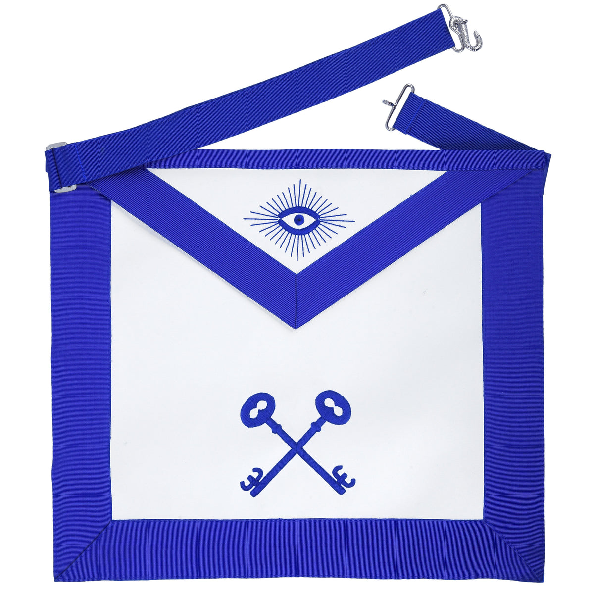 Treasurer Blue Lodge Officer Apron - Machine Embroidery - Bricks Masons