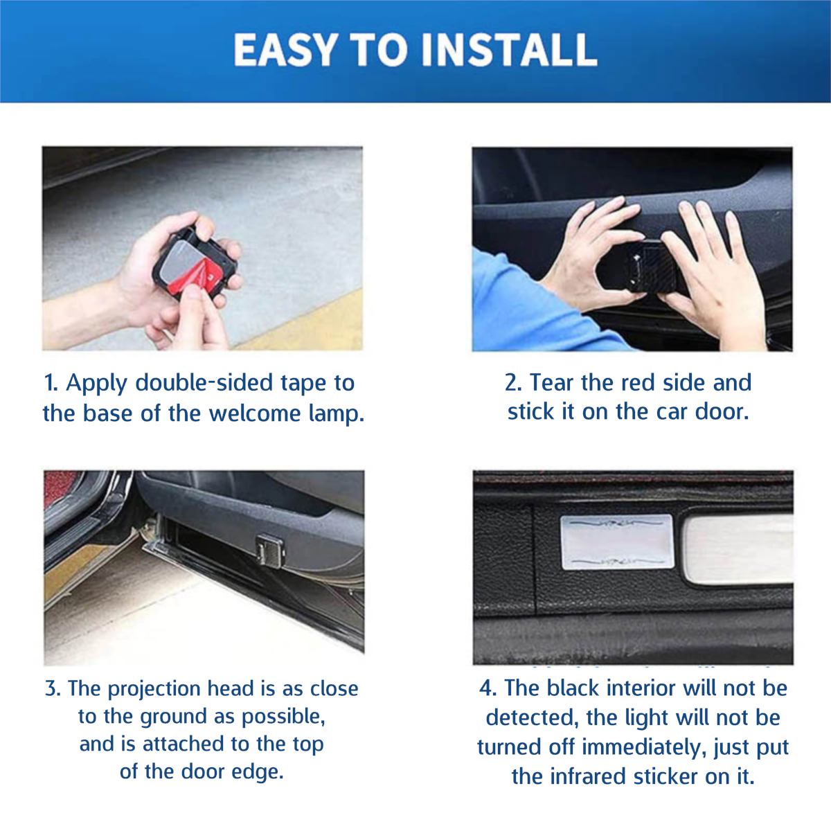 33rd Degree Scottish Rite Car Door Light Projector - Customizable Wireless LED Wings Down - Bricks Masons