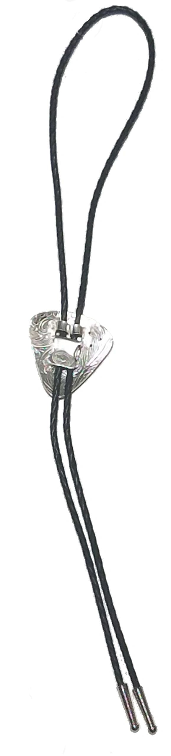 Shriners Bolo Tie - Sterling Silver Plated Crescent & Scimitar - Bricks Masons