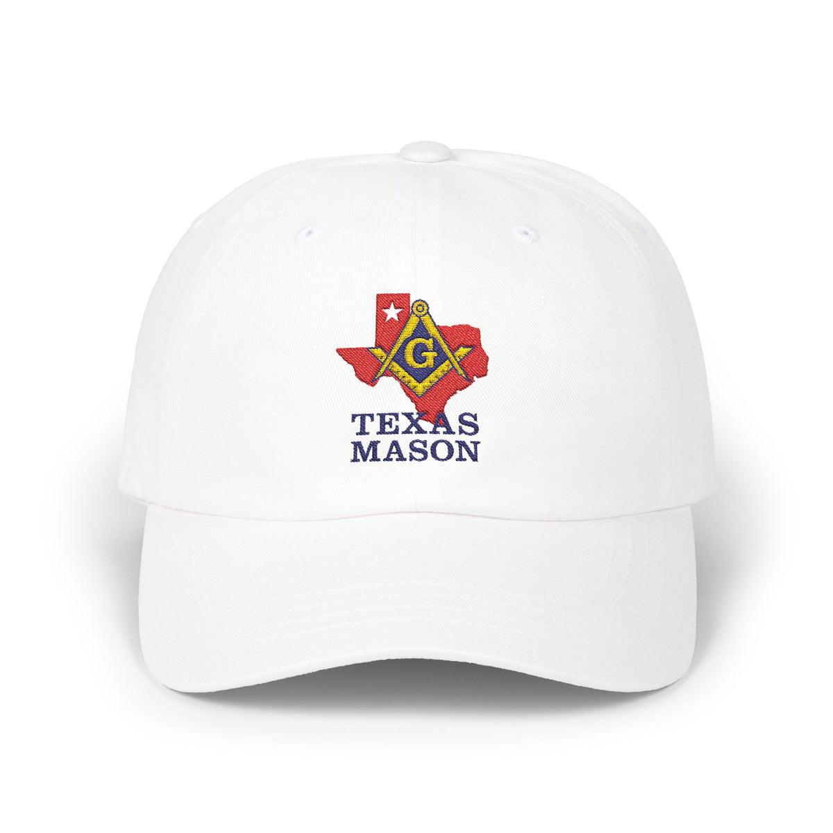 Master Mason Blue Lodge Baseball Cap - Embroidered Texas Mason Dad Cap - Bricks Masons