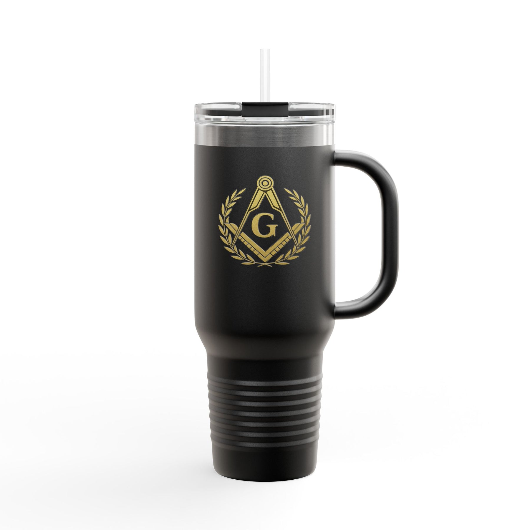 Master Mason Blue Lodge Ringneck Tumbler - Black Stainless Steel & Insulated - Bricks Masons