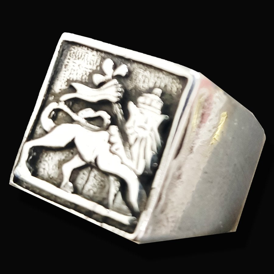 Leon Judah Rastafari Silver Ring 1.3 Cm 9 Gr Art 1017 - Bricks Masons