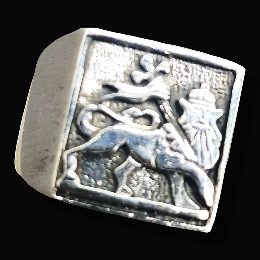 Leon Judah Rastafari Silver Ring 1.3 Cm 9 Gr Art 1017 - Bricks Masons