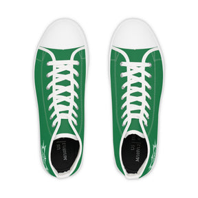 Knight Masons Sneaker - High Top Black & White Green Canvas - Bricks Masons