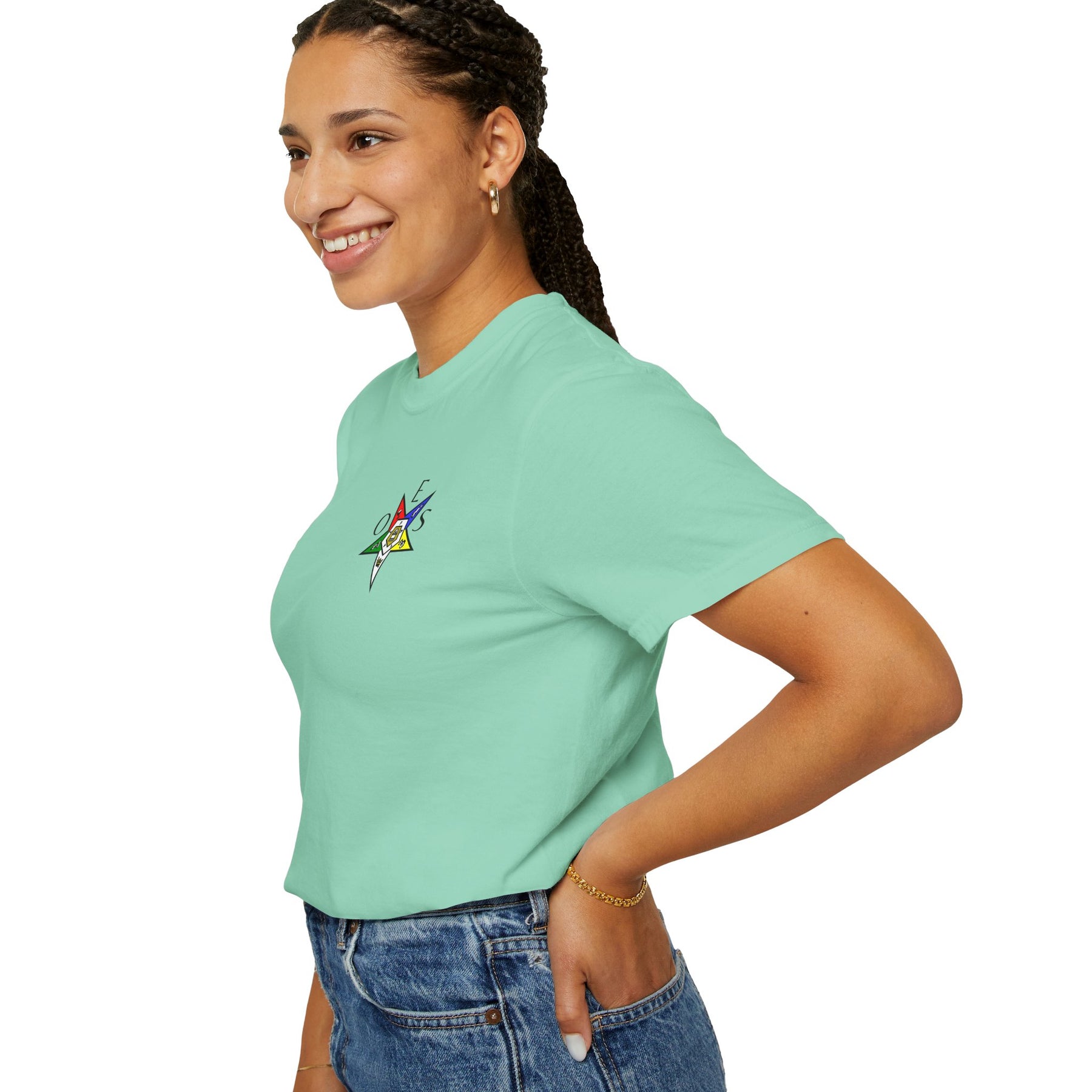 OES T-Shirt - Garment-Dyed Tee OES Star Various Colors - Bricks Masons