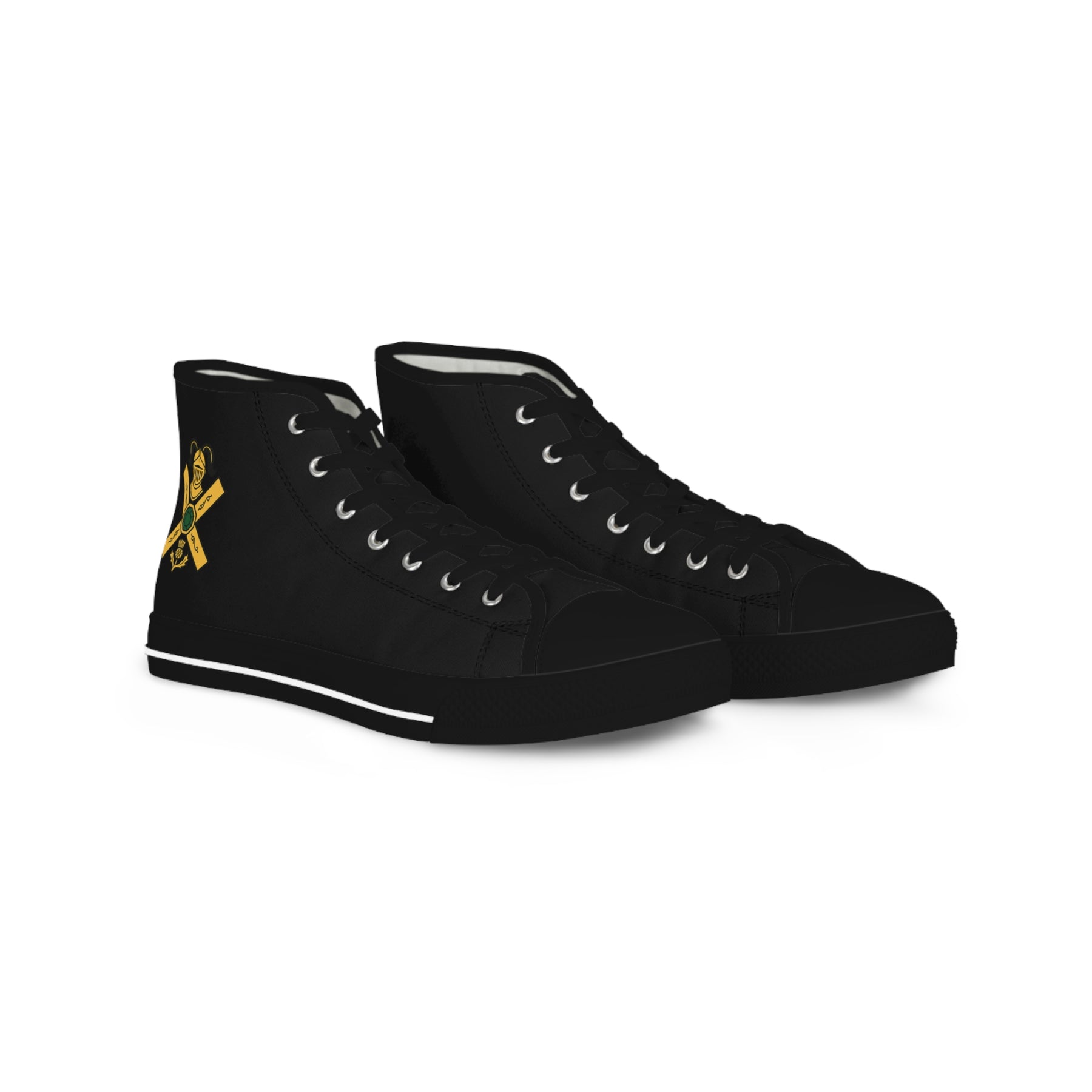 Knights of St. Andrew Sneaker - High Top Black & White - Bricks Masons