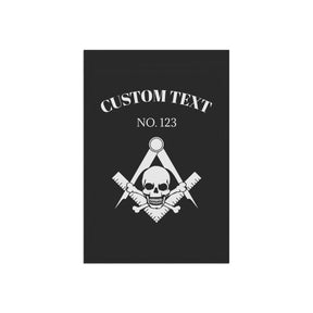 Widows Sons Yard Flag - White Skull & Bones Personalized - Bricks Masons