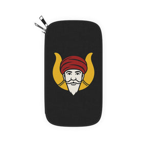 GROTTO Passport Wallet - Black With Shoulder & Wrist Strap - Bricks Masons