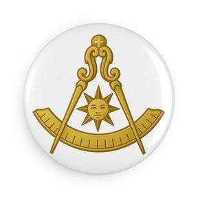 Past Master Blue Lodge Magnet - Decorative Refrigerator - Bricks Masons