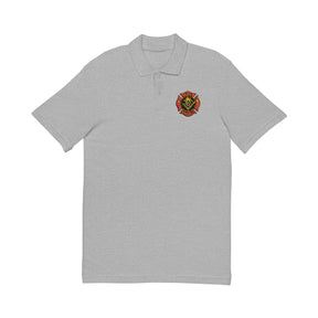 Master Mason Blue Lodge Polo Shirt - Embroidered Square & Compass G Firefighter Mason - Bricks Masons