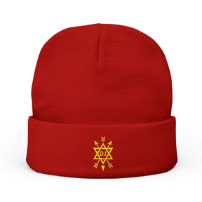 Order Of The Secret Monitor Beanie - Knit Embroidery Various Colors - Bricks Masons