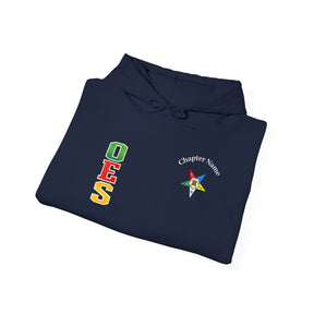 OES Hoodie - Colorful Eastern Star & Initials with Personalization - Bricks Masons