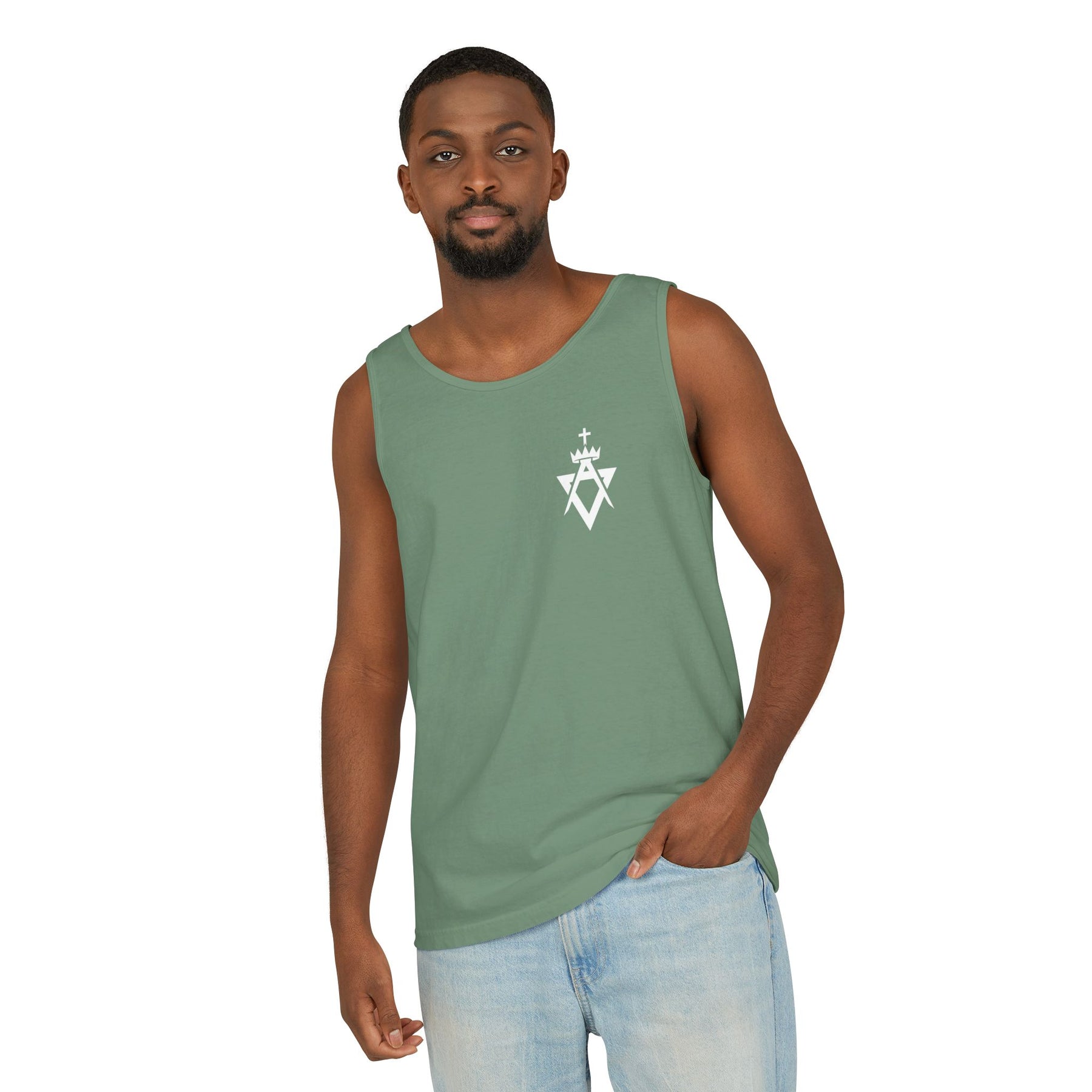 Allied Masonic Degrees Tank Top - Cotton Garment-Dyed Various Colors - Bricks Masons