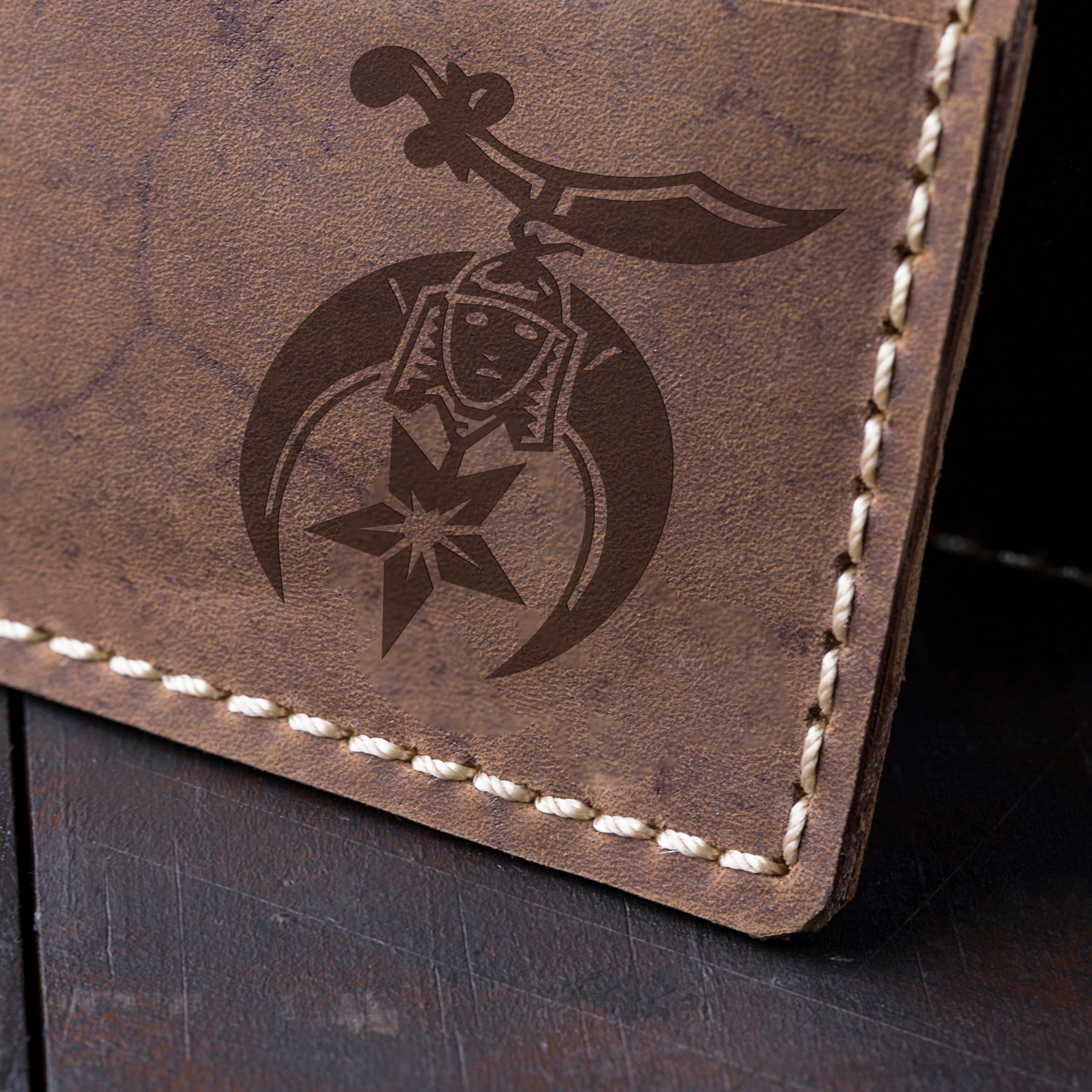 Shriners Wallet - Leather - Bricks Masons