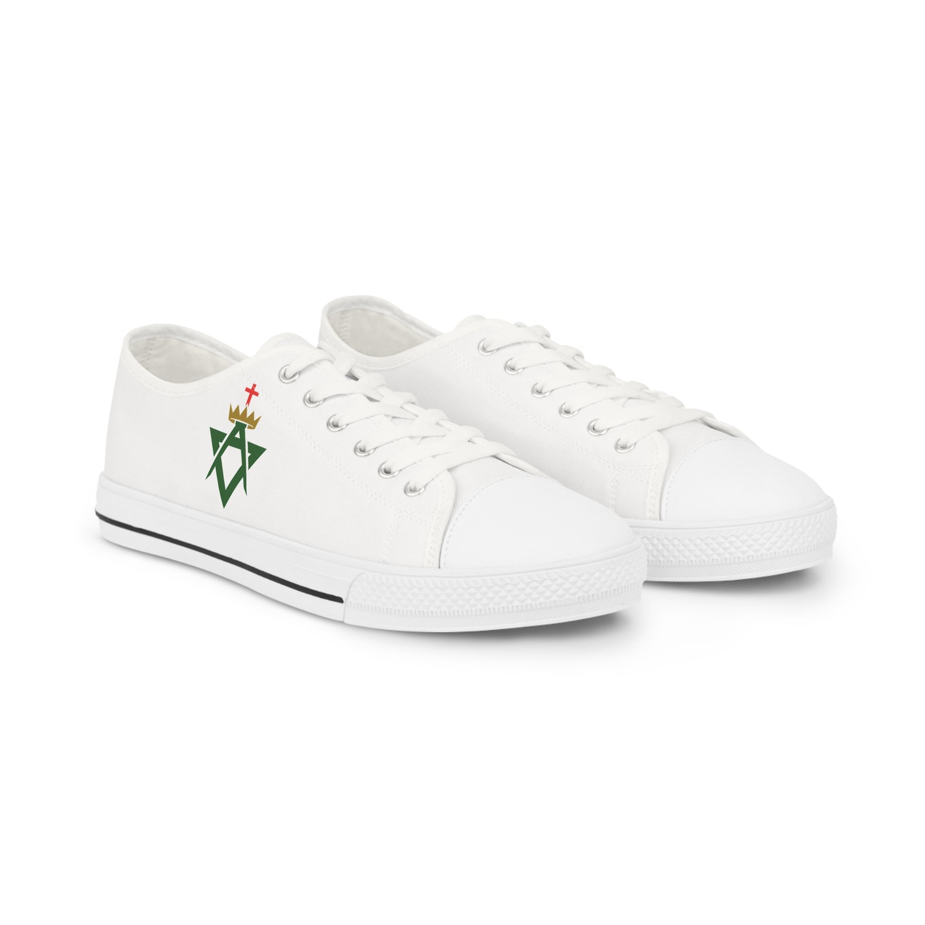 Allied Masonic Degrees Sneaker - Low Top Sneaker Black & White AMD Emblem - Bricks Masons