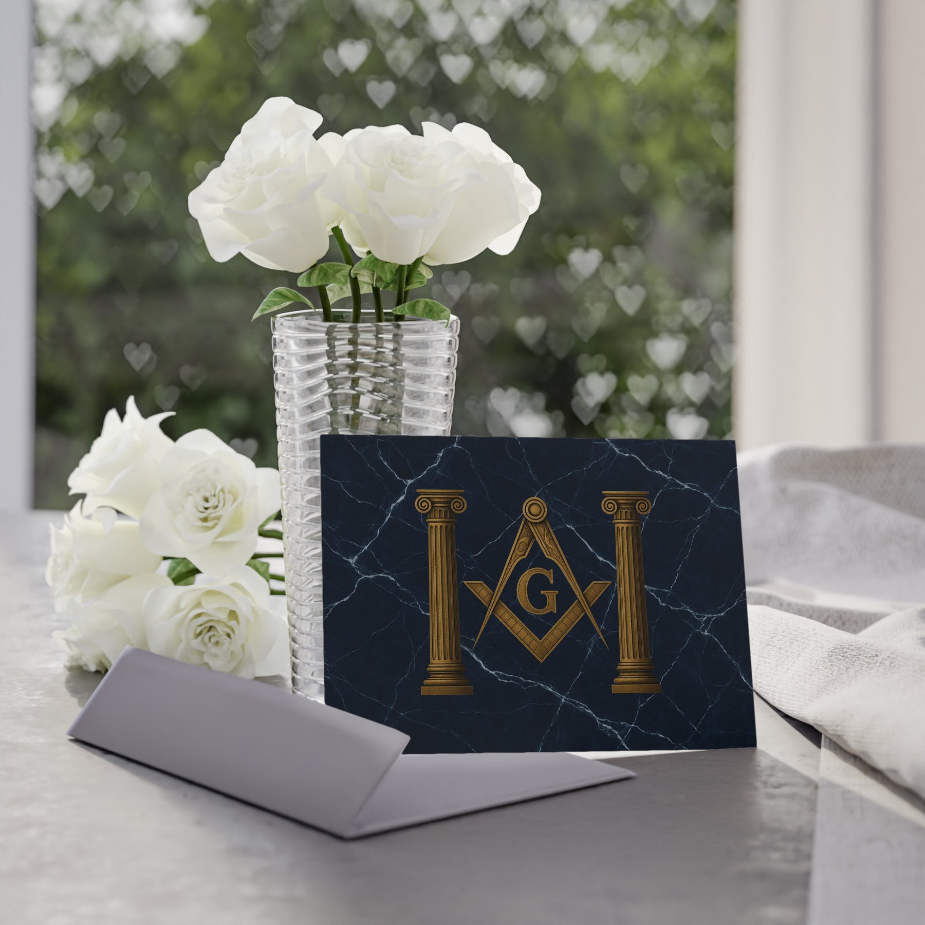 Master Mason Blue Lodge Greeting Card -  (Two-sided print) - Bricks Masons