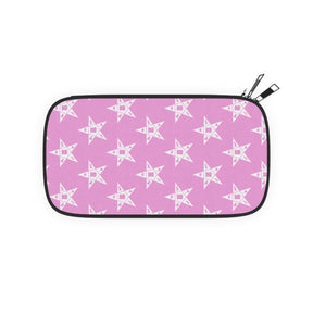OES Passport Wallet - Pink With White Stars - Bricks Masons
