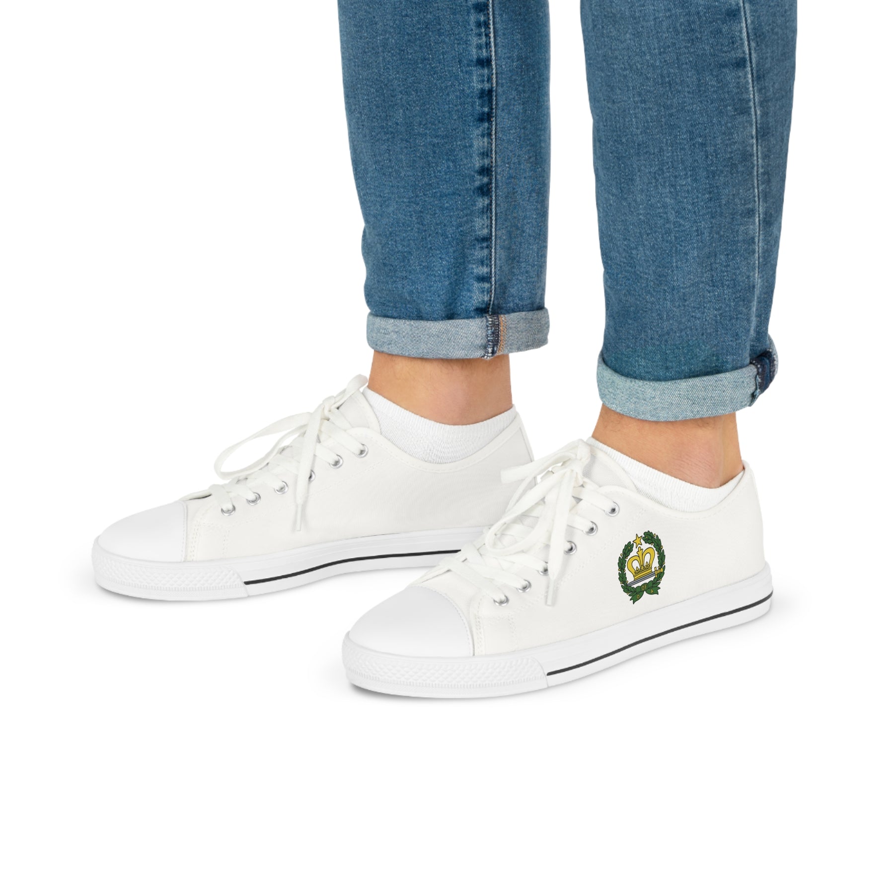 Order of the Amaranth Sneaker - Low Top Sneaker Black & White - Bricks Masons