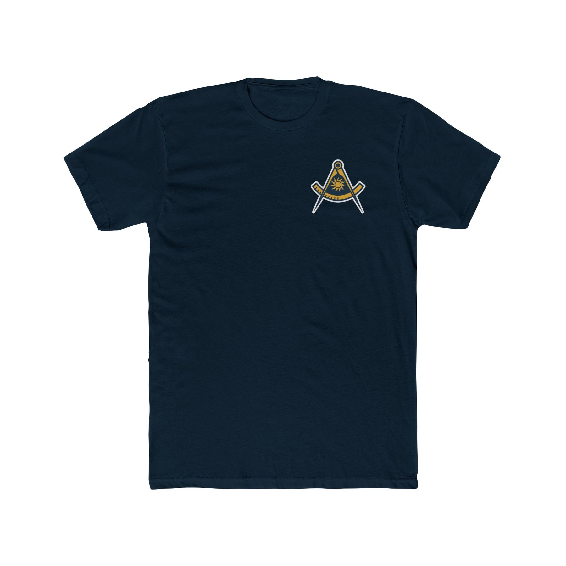Past Master Blue Lodge T-shirt - Square & Quadrant Cotton Crew Tee - Bricks Masons