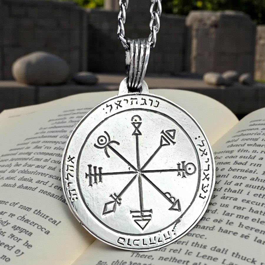 Solomon's Second and First Pentacle Pendant, consecrated to Venus, Silver, 3 cm, 9 g, 44 Seals of Solomon, Art. 1590 - Bricks Masons