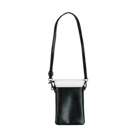 Daughters of Sphinx Cell Phone Wallet - White Microfiber Leather With Adjustable Strap - Bricks Masons