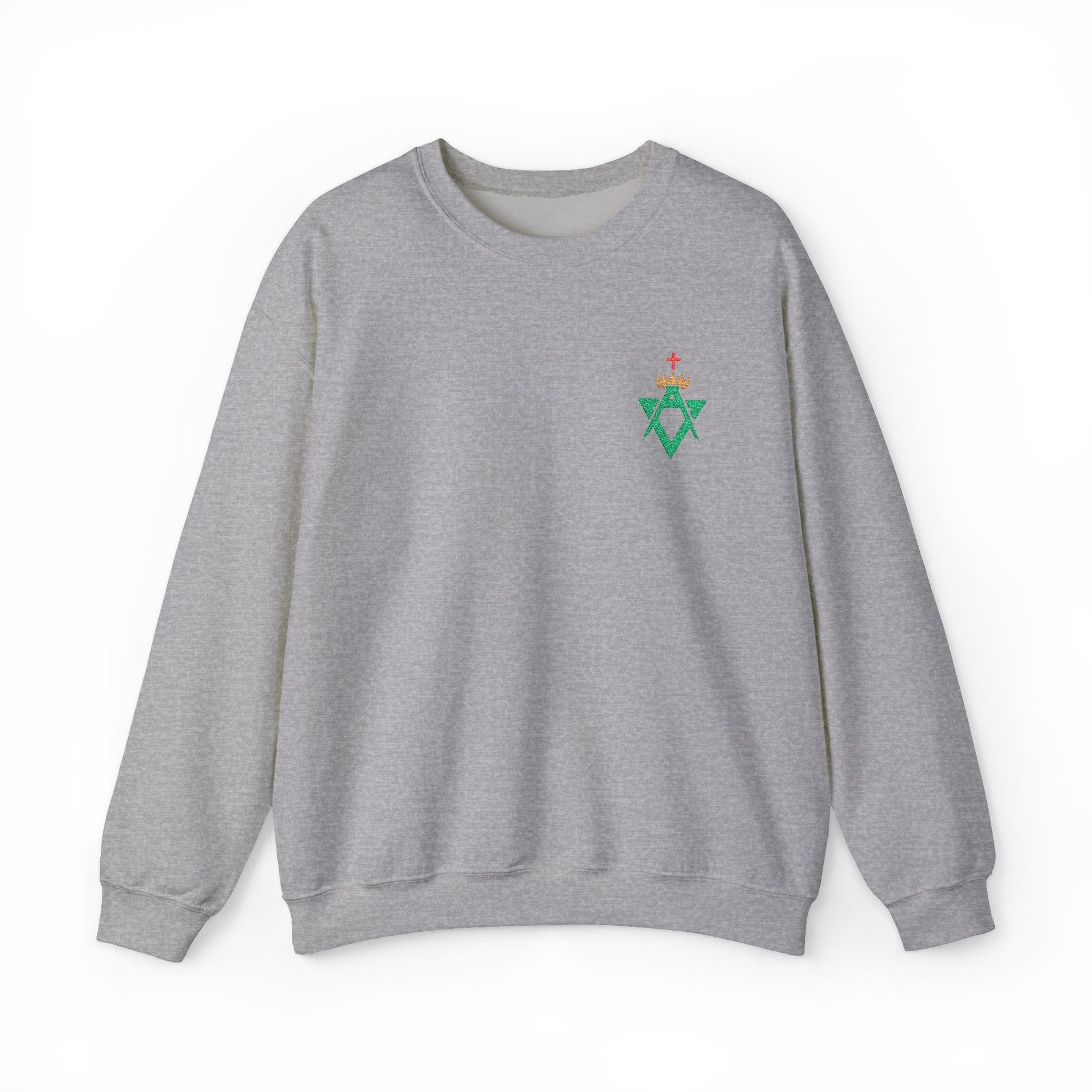 Allied Masonic Degrees Sweatshirt - Crewneck Front Embroidery - Bricks Masons