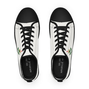 Allied Masonic Degrees Sneaker - Low Top Sneaker Black & White AMD Emblem - Bricks Masons