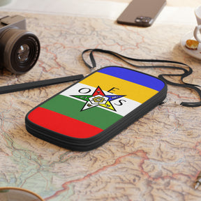 OES Passport Wallet - Colorful Star With Shoulder & Wrist Strap - Bricks Masons