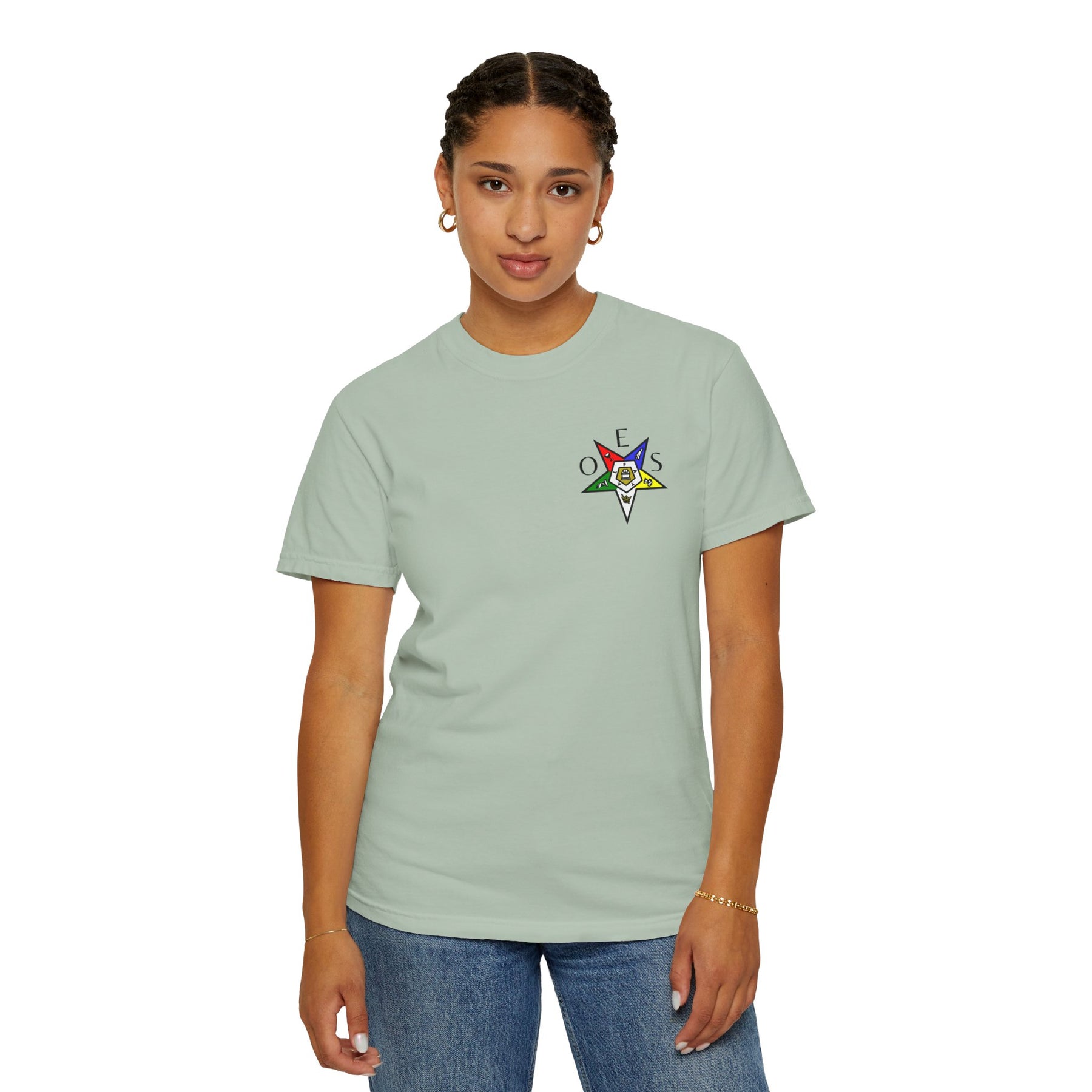 OES T-Shirt - Garment-Dyed Tee OES Star Various Colors - Bricks Masons