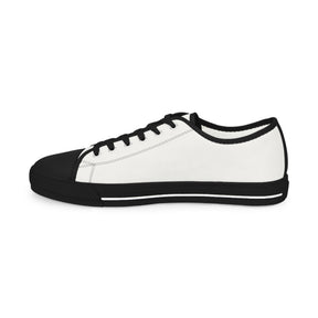 LOCOP Sneaker - Low Top Sneaker Black & White Purple Emblem - Bricks Masons
