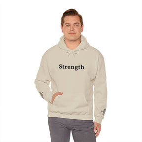 Master Mason Blue Lodge Hoodie - Strength Front & Sleeves Embroidery - Bricks Masons