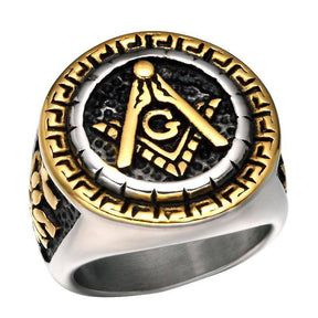 16th Degree Scottish Rite Ring - Round Rose Croix [Multiple Colors] - Bricks Masons