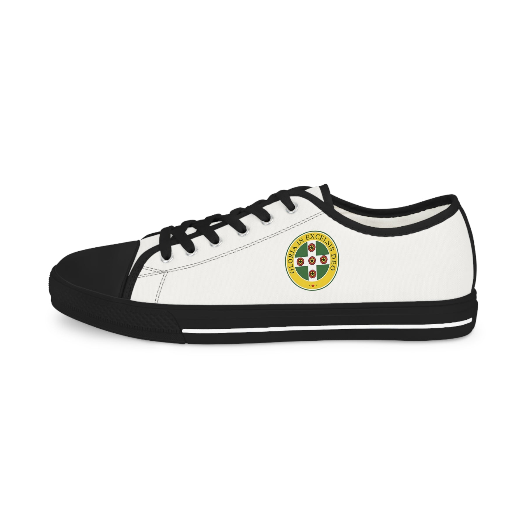 Royal Order of Scotland Sneaker - Low Top Sneaker Black & White Sole - Bricks Masons