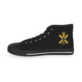 Knights of St. Andrew Sneaker - High Top Black & White - Bricks Masons