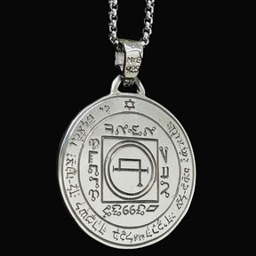 Solomon Pendant Third Pentacle consecrated to the Sun Silver 3 Cm 14 Gr Art 1732 - Bricks Masons
