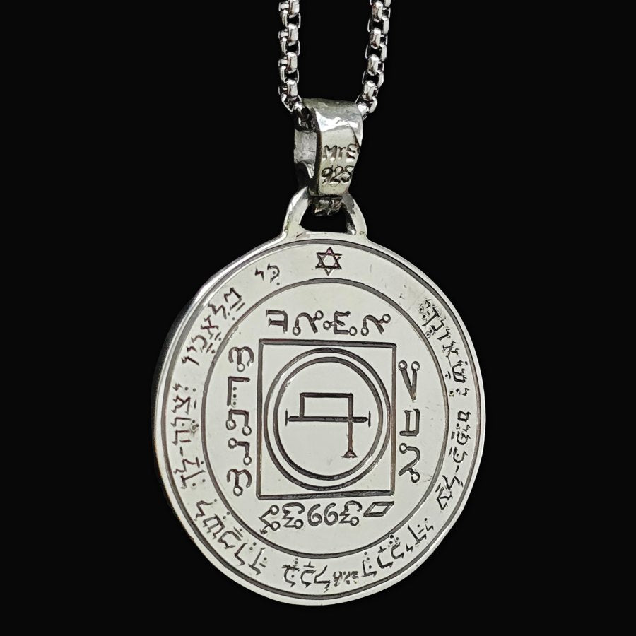 Solomon Pendant Third Pentacle consecrated to the Sun Silver 3 Cm 14 Gr Art 1732 - Bricks Masons