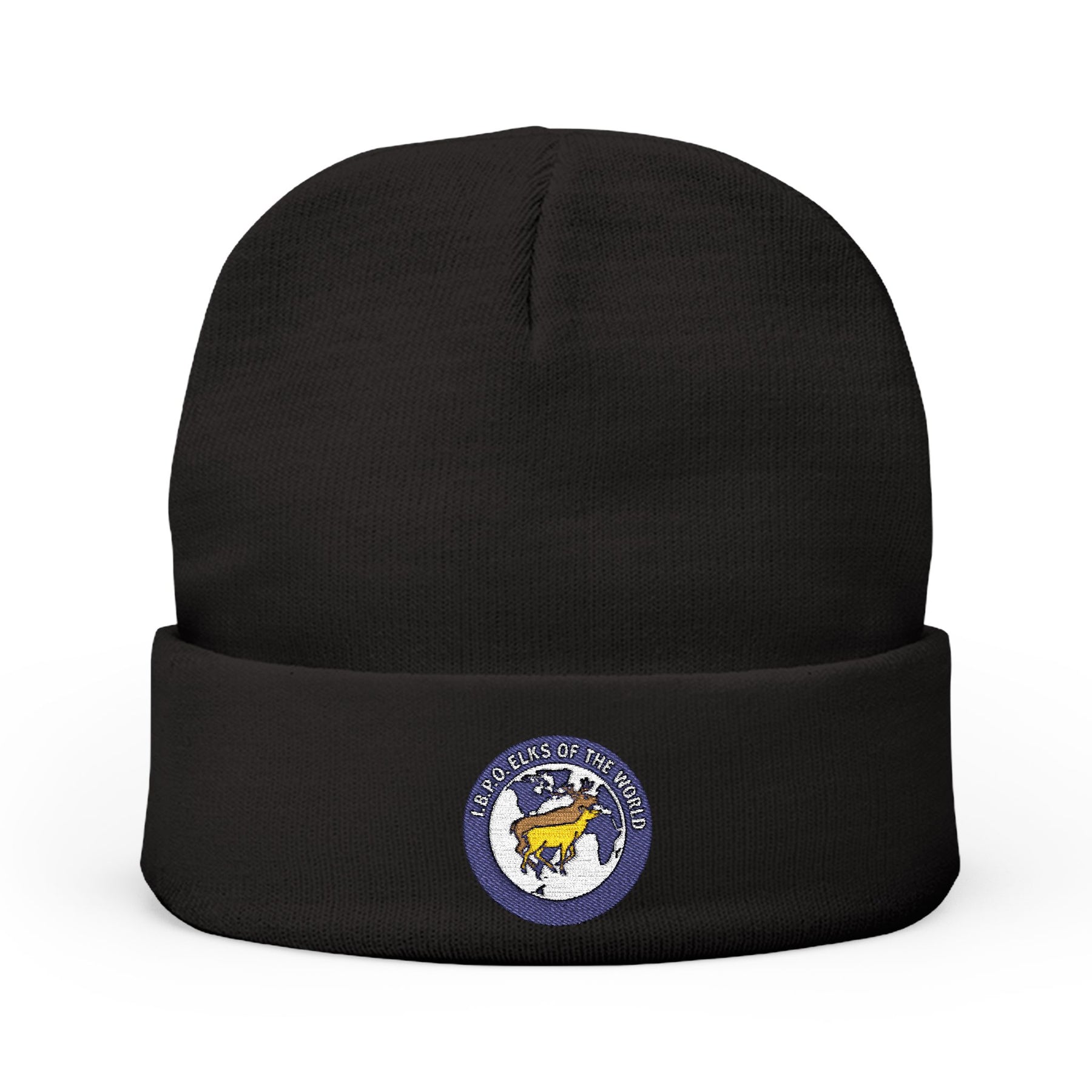 Elks of the World Beanie - Knit Embroidery Emblem - Bricks Masons
