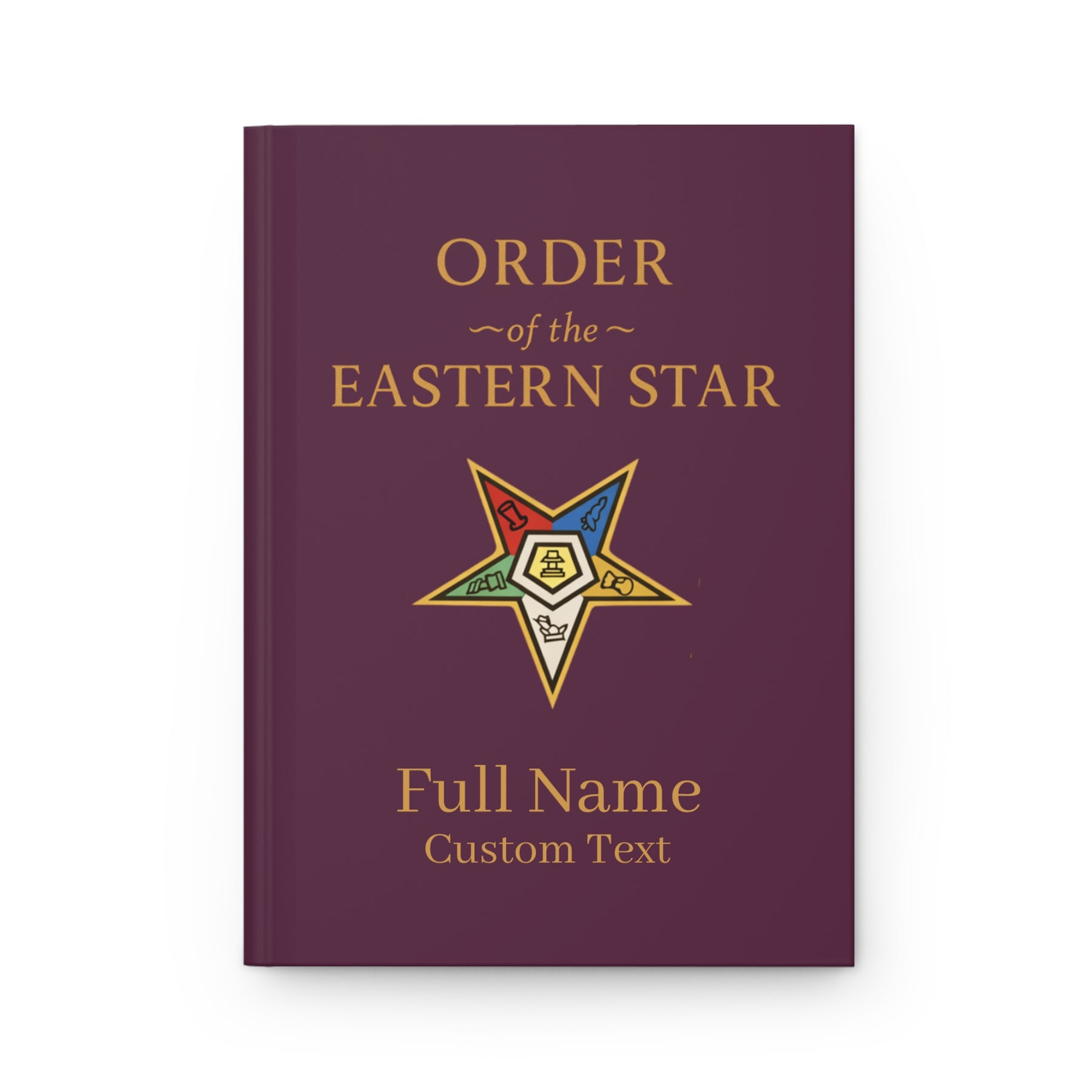 OES Journal - Colorful Eastern Star with Personalization - Bricks Masons