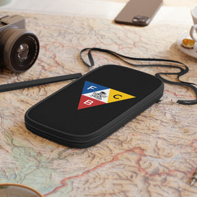 Knights of Pythias Passport Wallet - Black With Shoulder & Wrist Strap - Bricks Masons